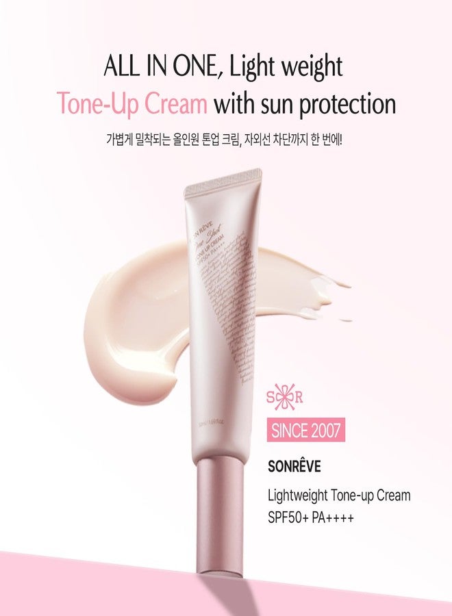 SONREVE Tone-Up Cream SPF50+ PA++++ Multipurpose Makeup Base, Primer, Quick Skin Tone Balancer, Lightweight,with Niacinamide, Korean skincare - Image 2
